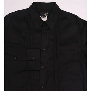 Just Cavalli Black Formal Tuxedo Ruffle Button-Up Dress Shirt Men's Large